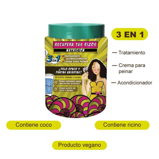 Tratamiento + Acondicionador + Crema Peinar Ponto Nutrición X 1000g